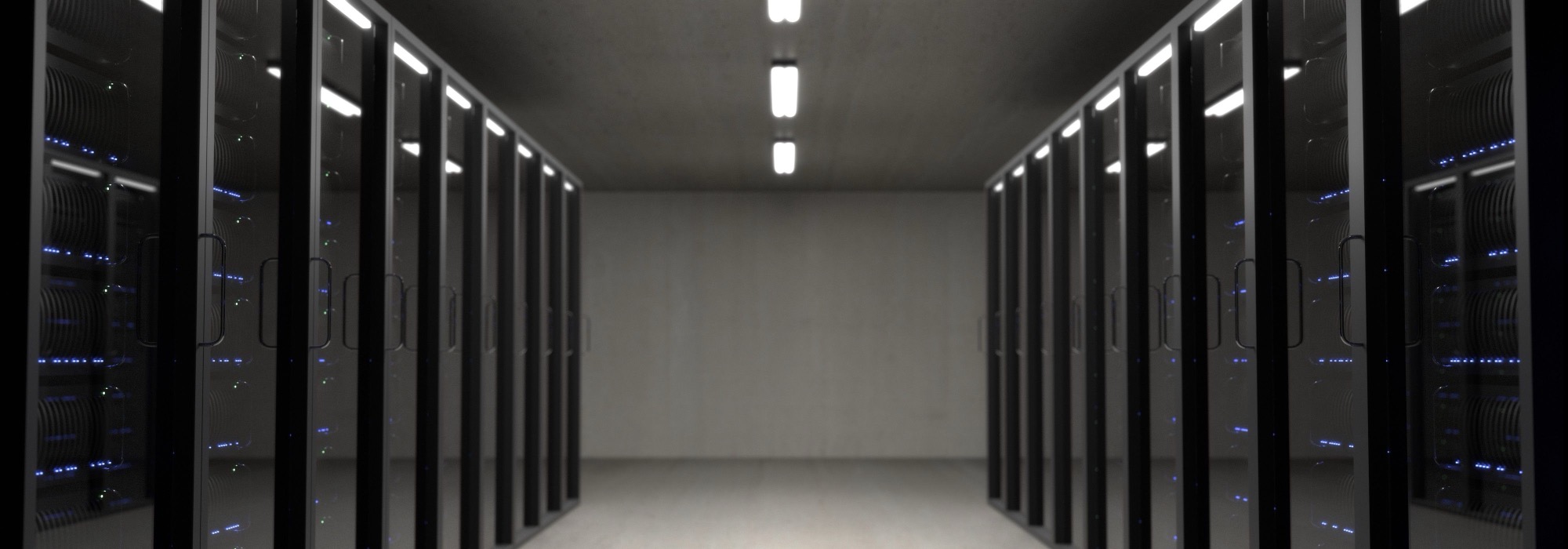 Rows of server cabinets